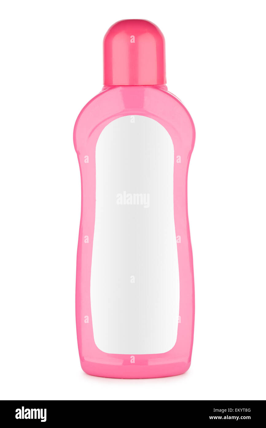 pink bottle of shampoo Stock Photo Alamy