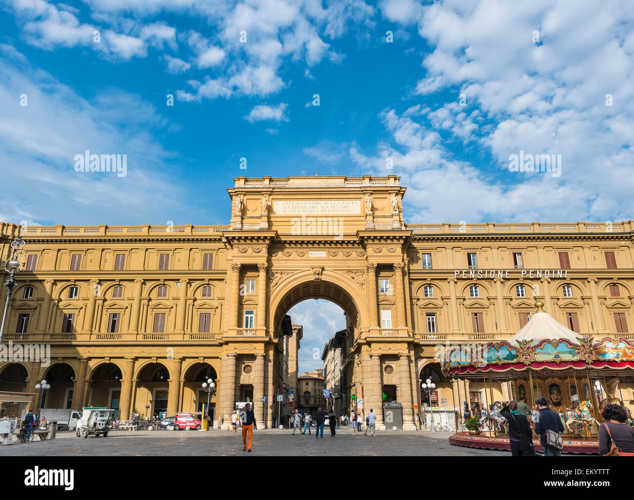 Arcone arch, Piazza della Repubblica, Florence, Tuscany, Italy Stock Photo