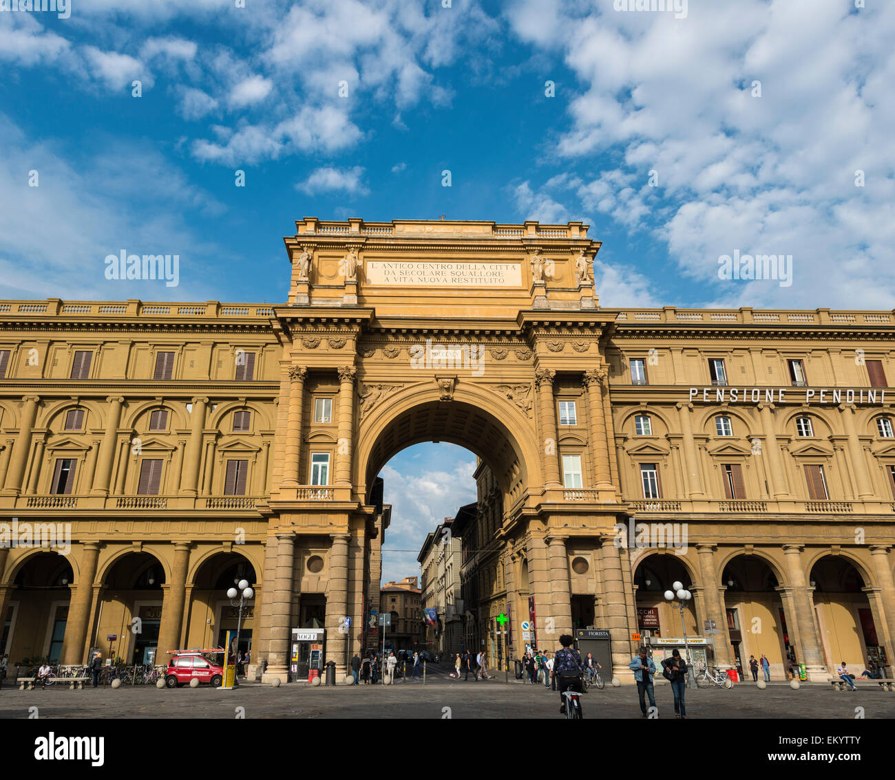 Arcone arch, Piazza della Repubblica, Florence, Tuscany, Italy Stock Photo