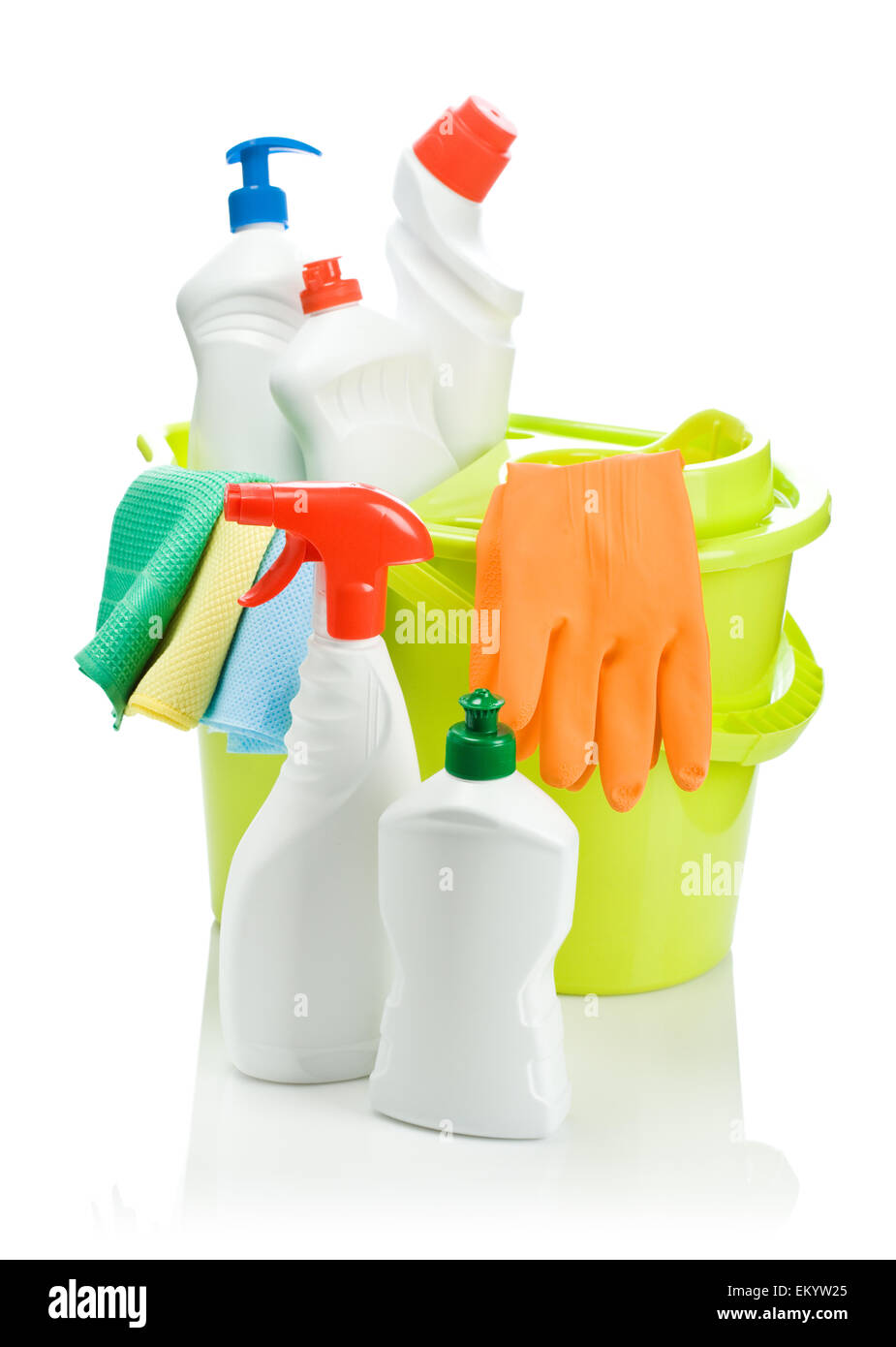 cleaning tools in bucket Stock Photo Alamy