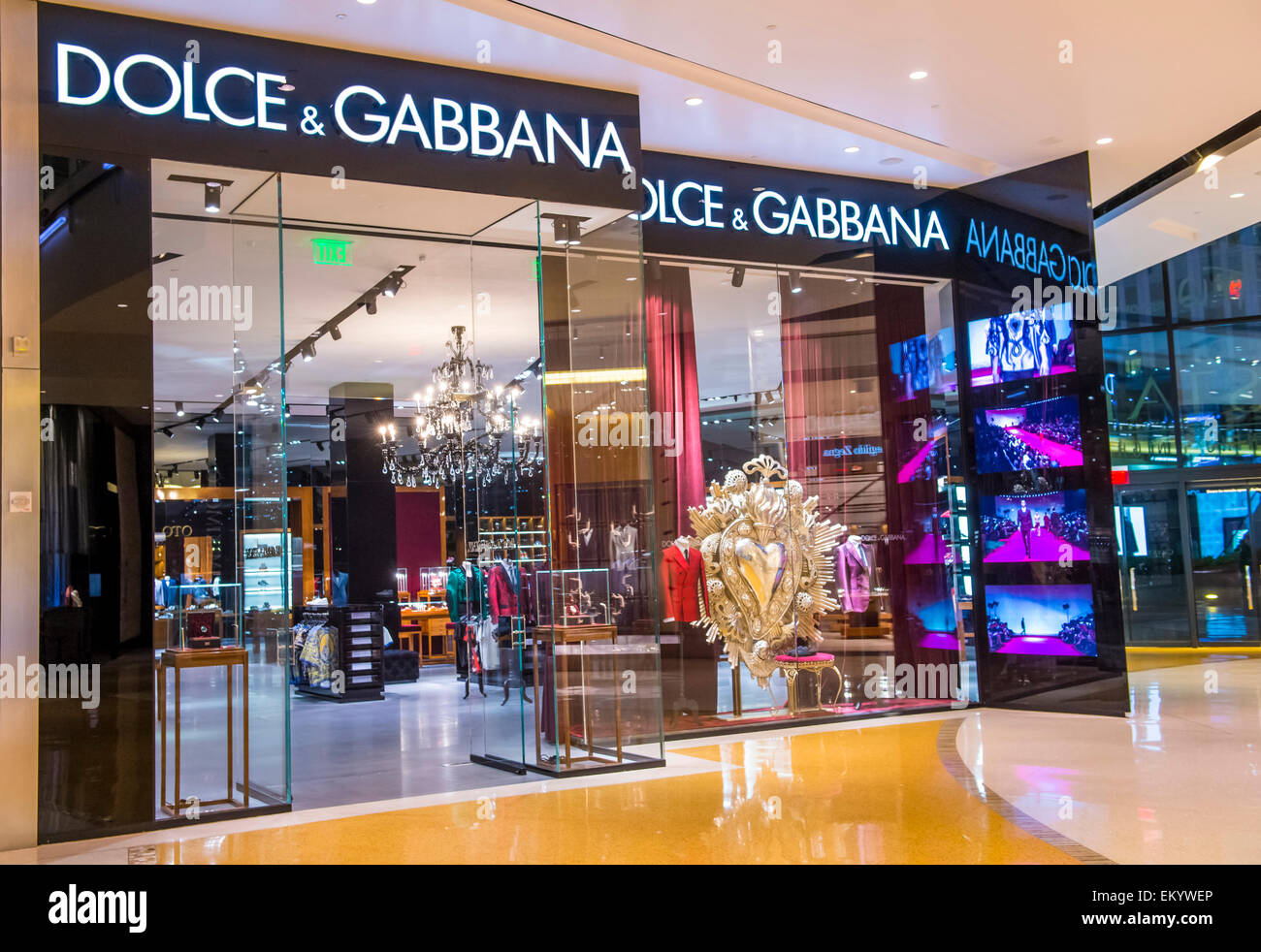 Exterior of a Dolce & Gabbana store in Las Vegas strip Stock Photo - Alamy