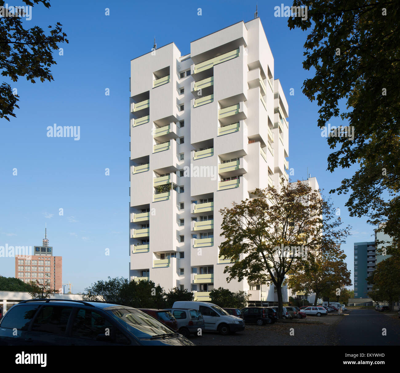 Apartment block in Kurt-Schumacher-Straße, Braunschweig, Lower Saxony, Germany Stock Photo