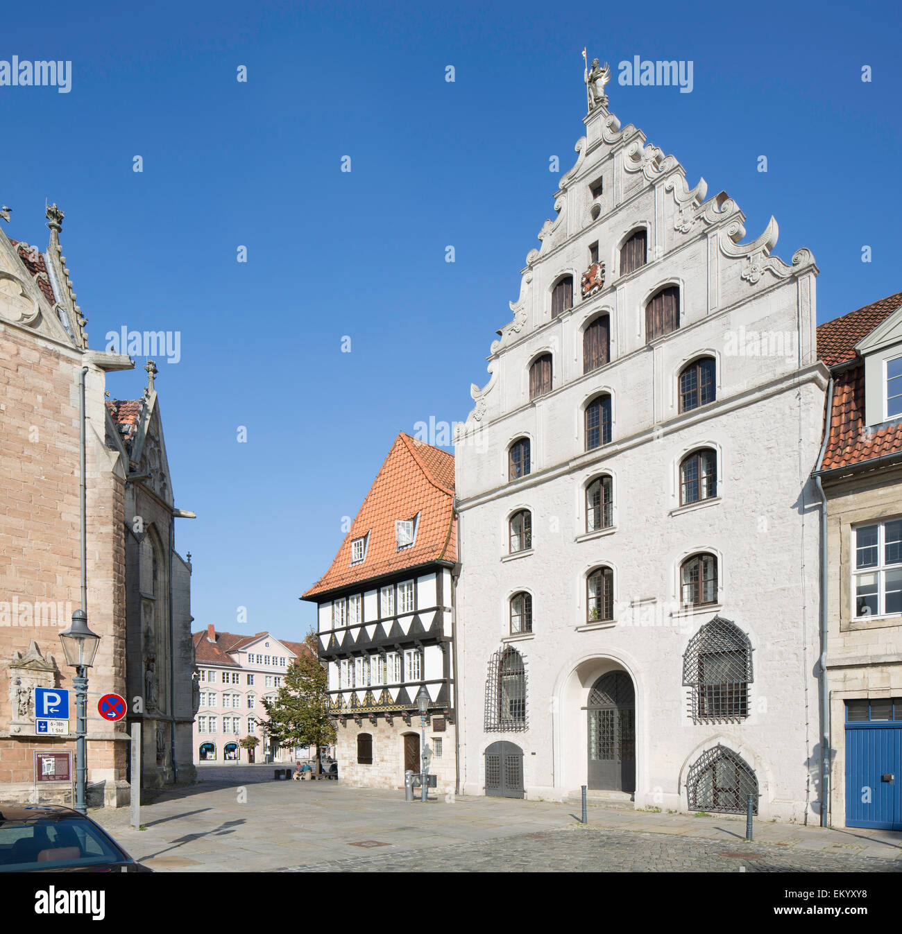 Former Gewandhaus on the Old Town Square, now home to the chamber of commerce, Braunschweig, Lower Saxony, Germany Stock Photo