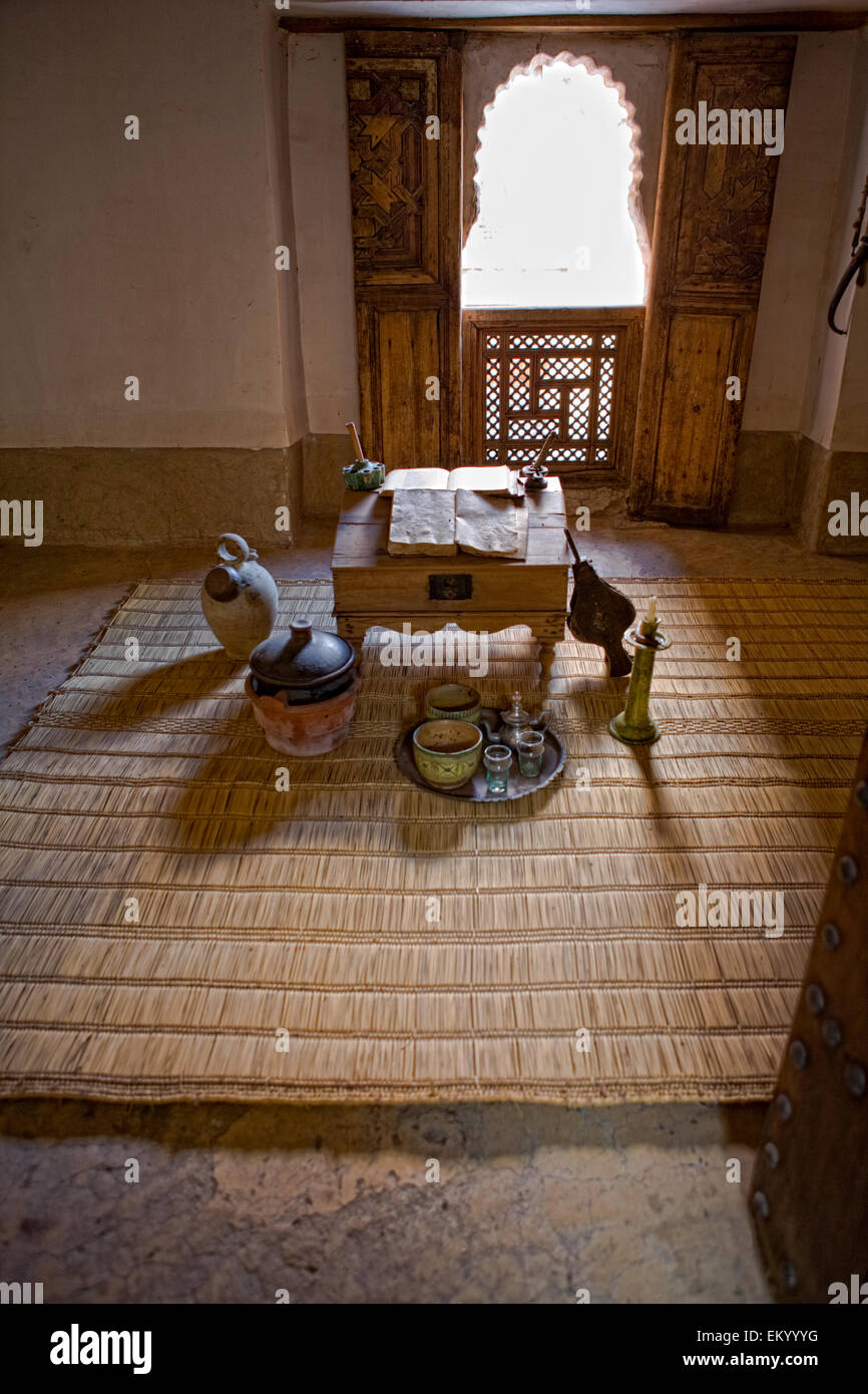 The Ben Youssef Madrasa was an Islamic college in Marrakech and was named after the amoravid sultan Ali ibn Yusuf. The Madrasa i Stock Photo