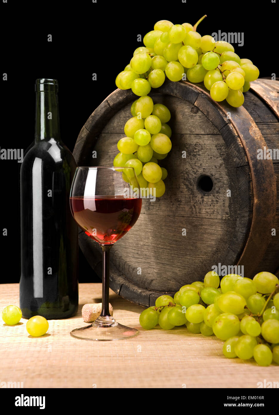 Download Red Wine And Green Grape On A Background Of Old Wine Barrel Stock Photo Alamy Yellowimages Mockups
