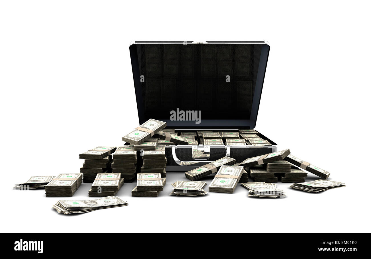 Briefcase full of money Stock Photo Alamy
