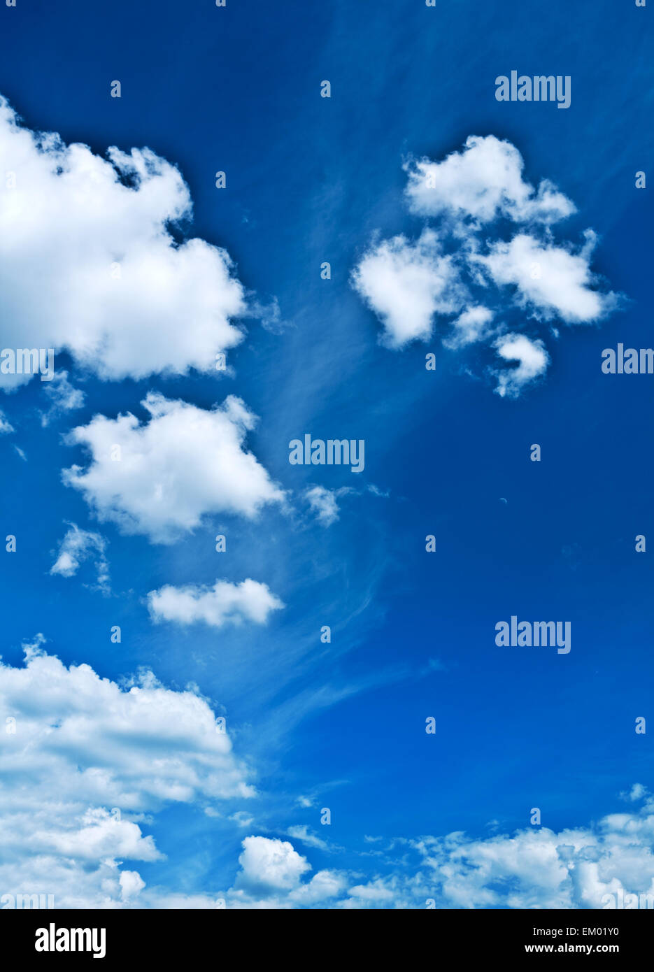 sparce clouds on blue heaven Stock Photo