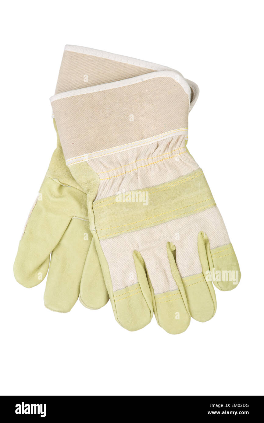 isolated working gloves Stock Photo