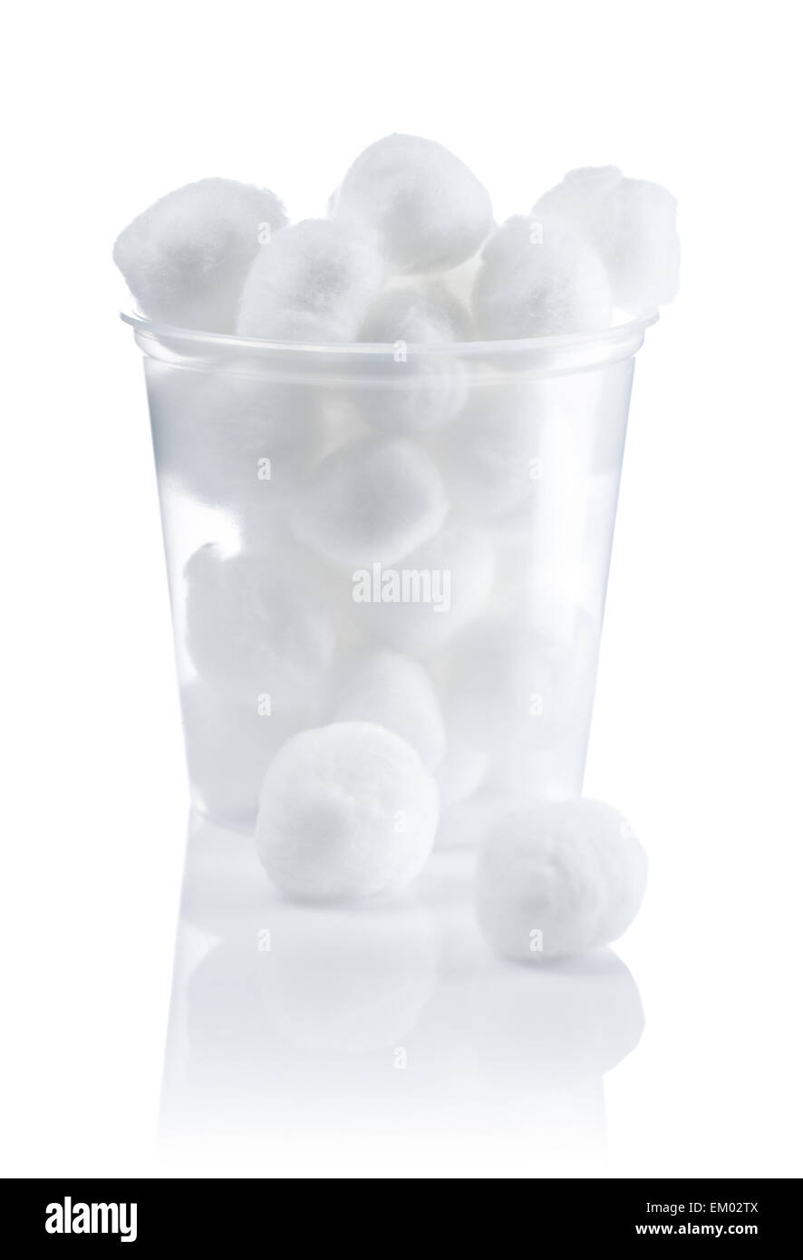 cotton balls in jar isolated Stock Photo - Alamy
