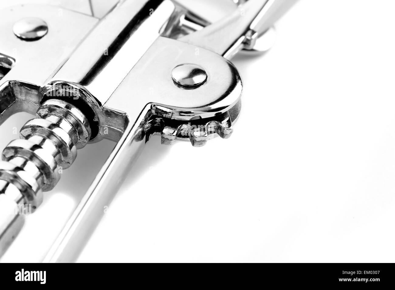 Corkscrew with cork attached Stock Photo Alamy