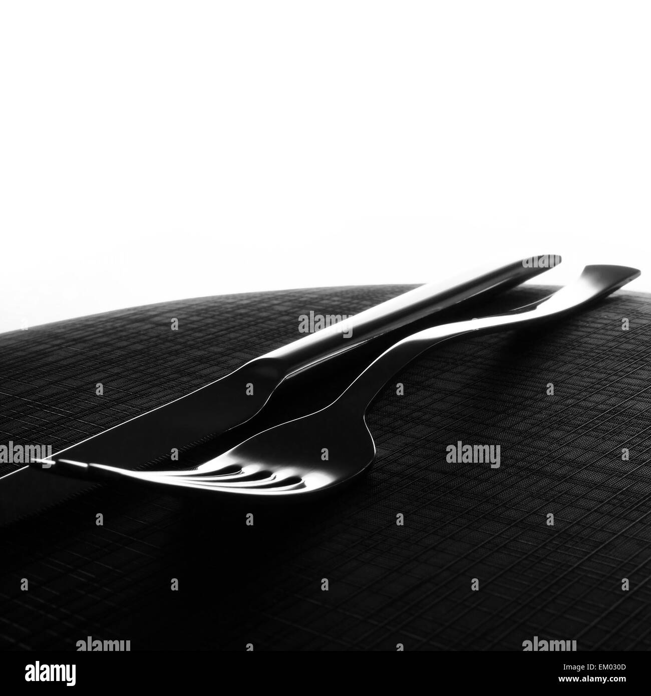 Fork and knife background Stock Photo Alamy