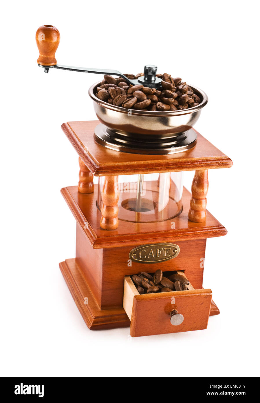 wooden coffee mill Stock Photo Alamy