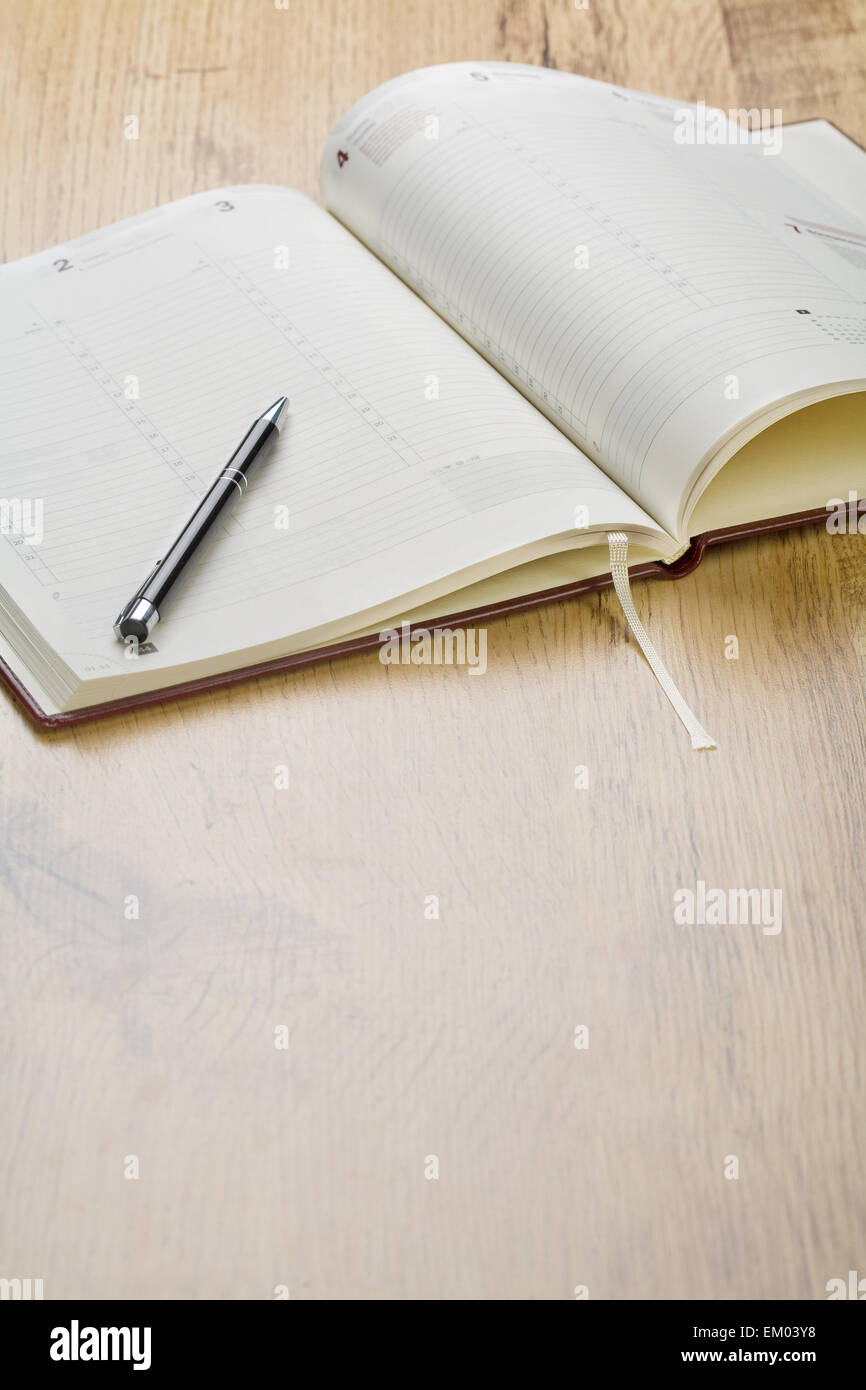 pen on diary Stock Photo - Alamy