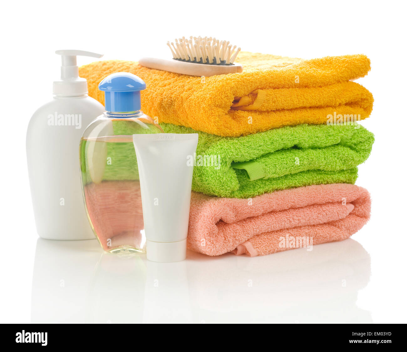 set of bathing accessories Stock Photo Alamy