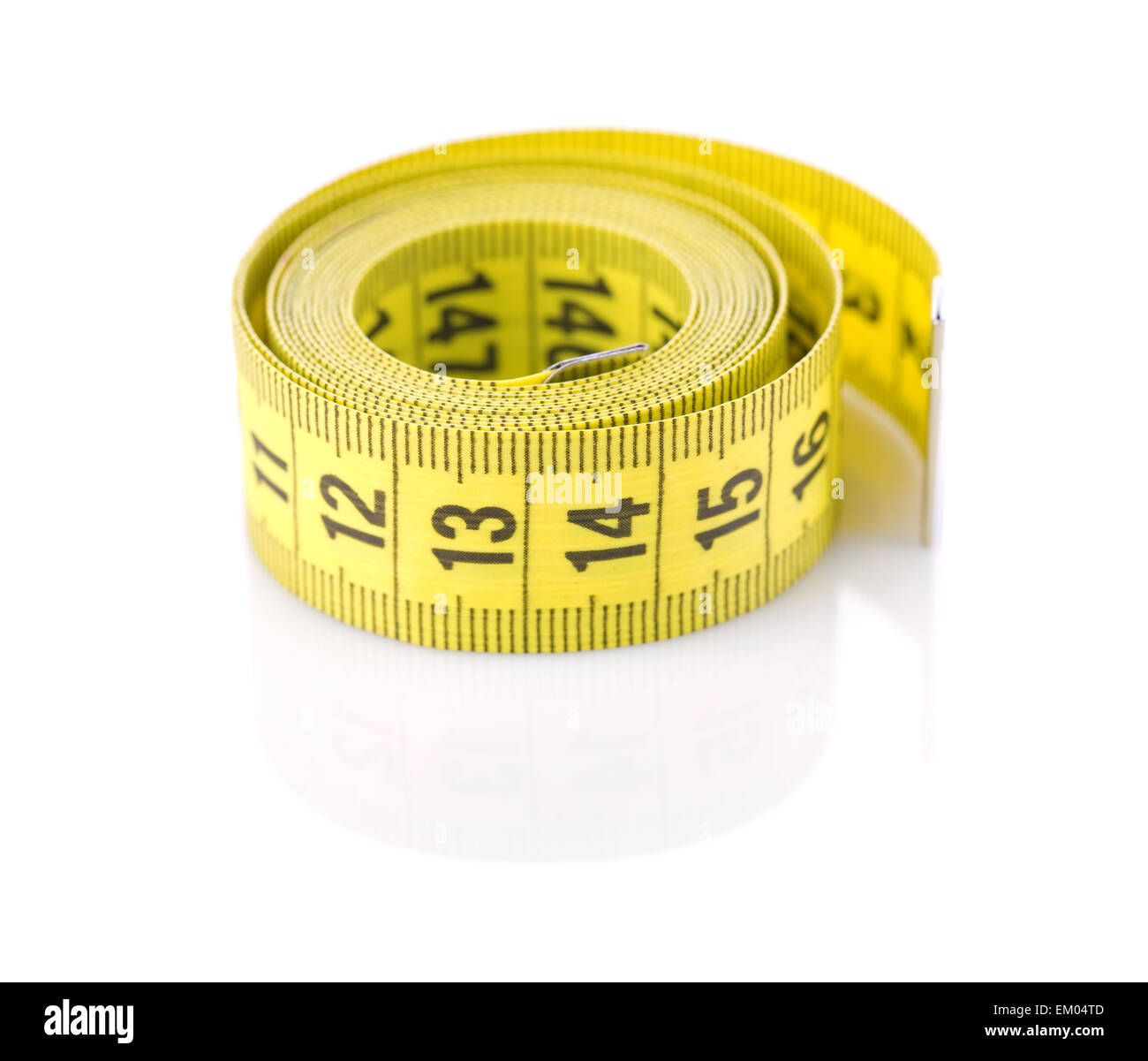 roll of yellow tapeline Stock Photo