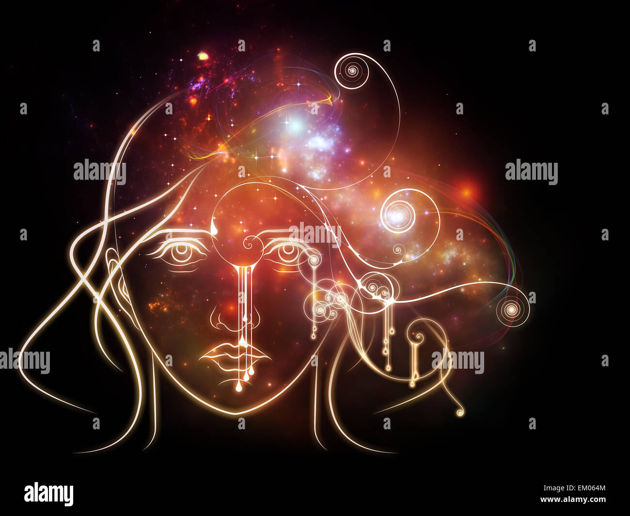 Energy of Inner Thoughts Stock Photo - Alamy