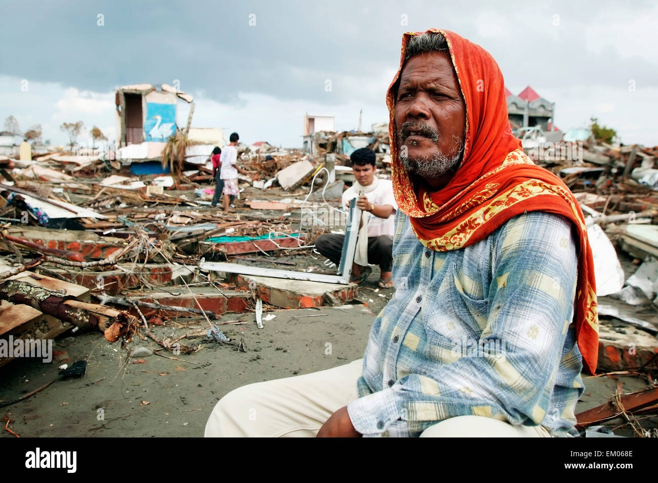 Tsunami damage in banda aceh indonesia