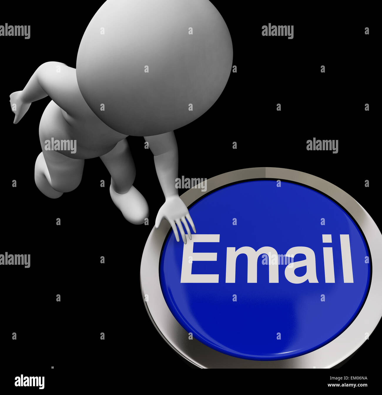 Email Button For Emailing And Internet Communication Stock Photo
