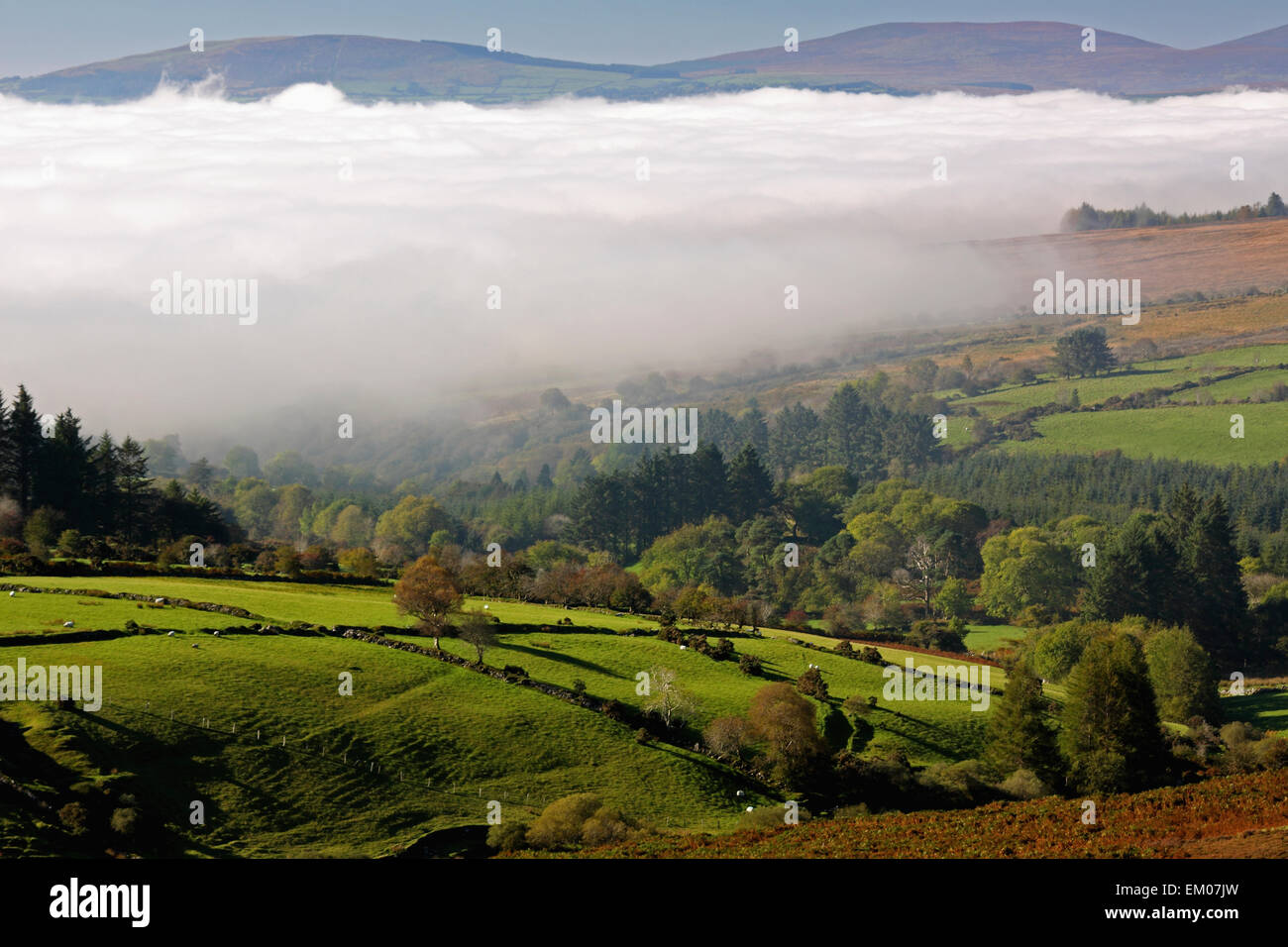 Nire Valley Landscape; Clonmel, County Tipperary, Ireland Stock Photo