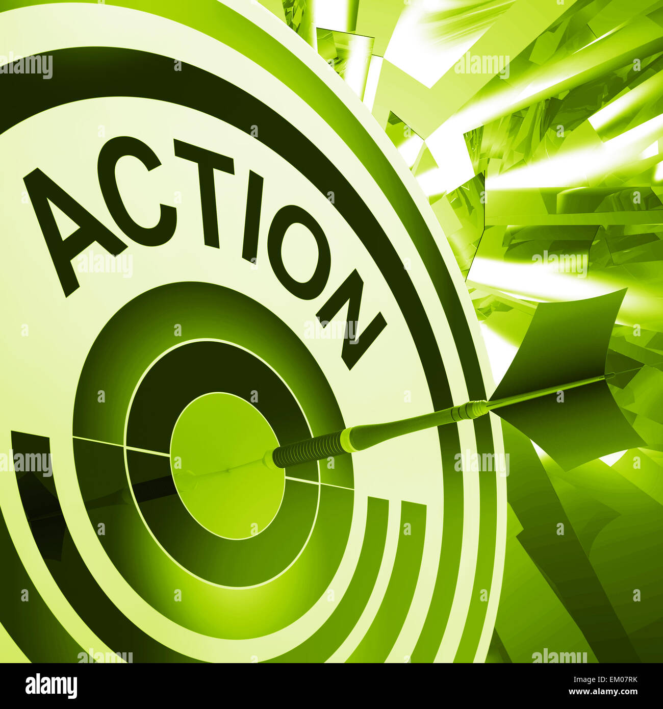 Action Means Proactive To Motivating Fitness Stock Photo - Alamy