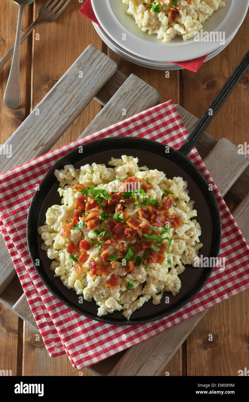Halušky. Potato dumplings. Czech Slovak Food Stock Photo - Alamy