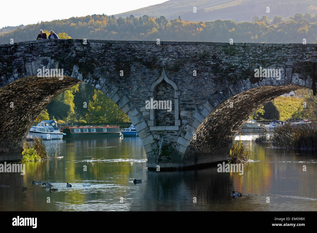 Stone Bridge Over River Barrow; Graiguenamanagh, County Kilkenny, Ireland Stock Photo