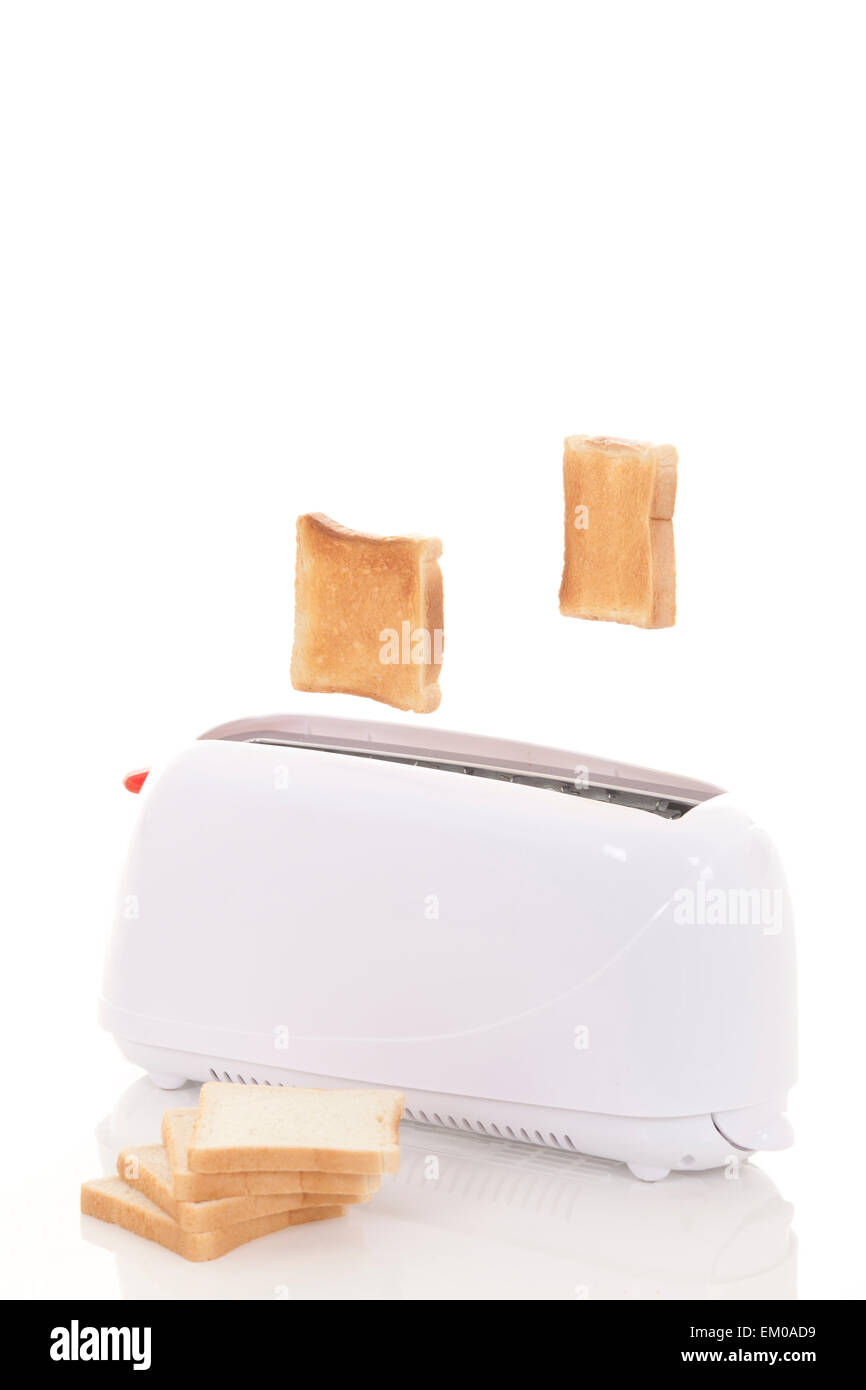 Toast popping out of a toaster Stock Photo Alamy