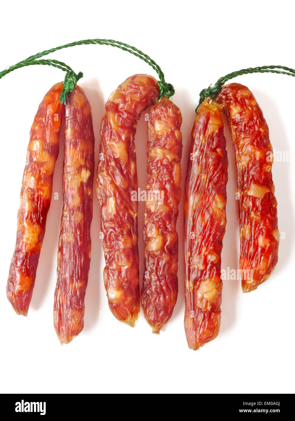 fatty chinese pork sausages Stock Photo