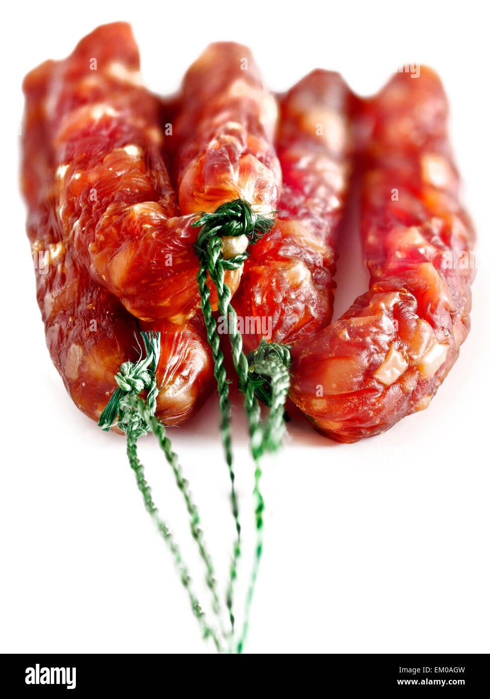 fatty chinese pork sausages Stock Photo