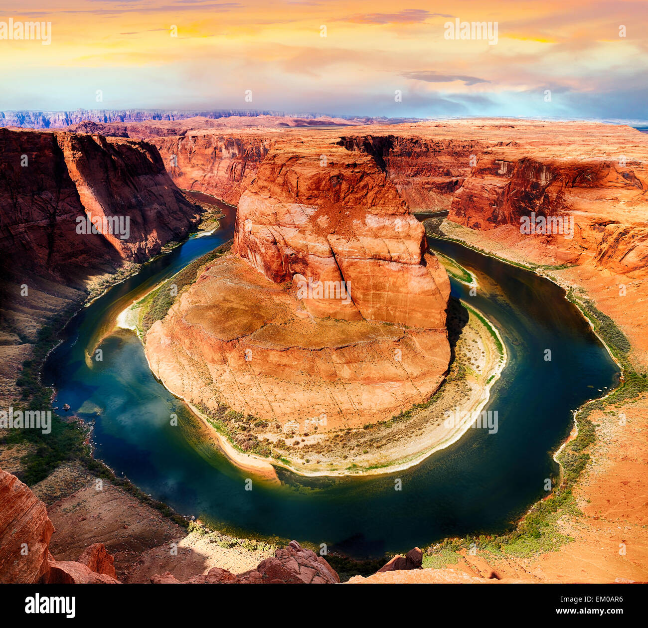 Famous Horse Shoe Bend Stock Photo Alamy