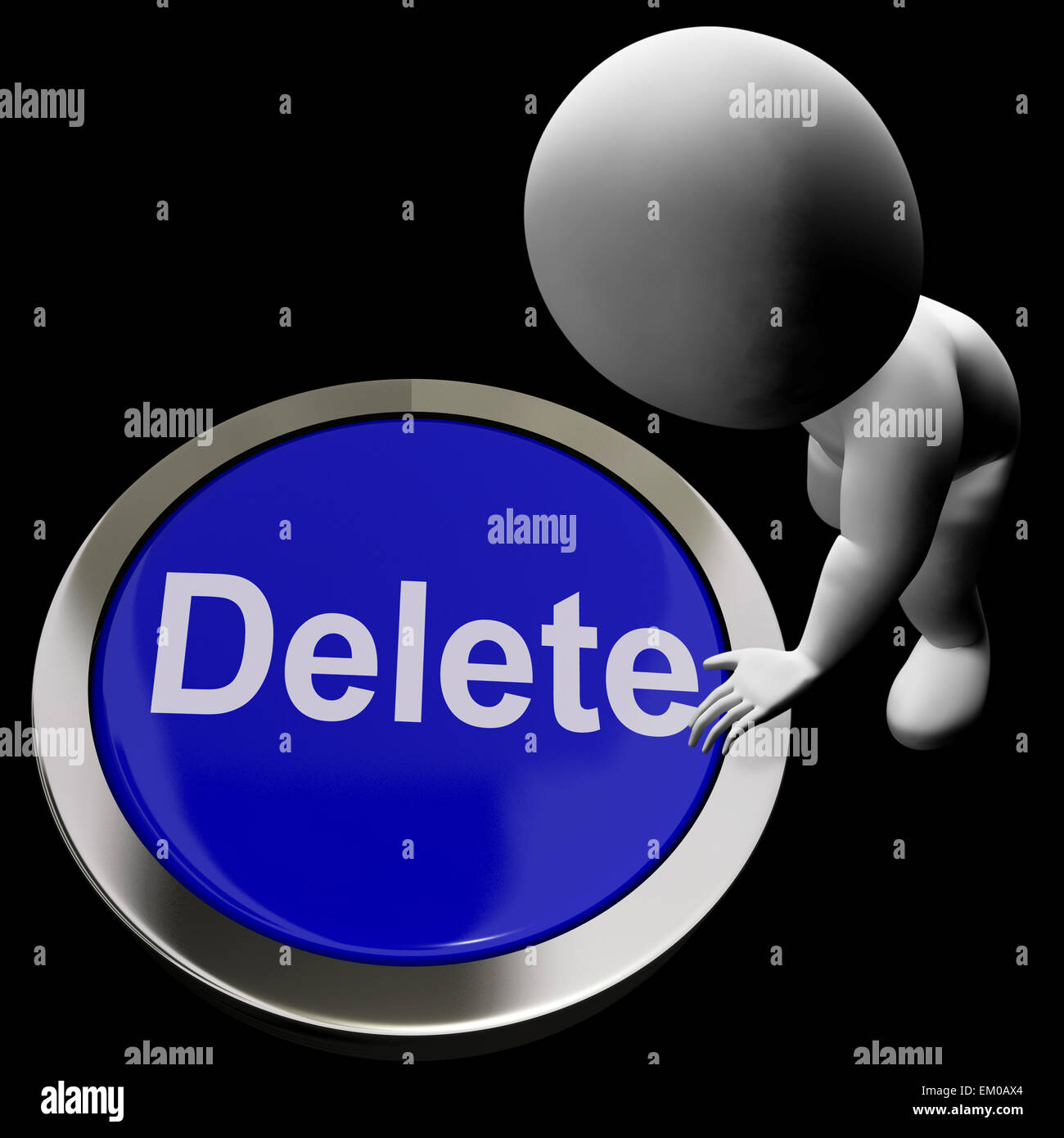 Delete Button For Erasing Or Deleting Trash Stock Photo