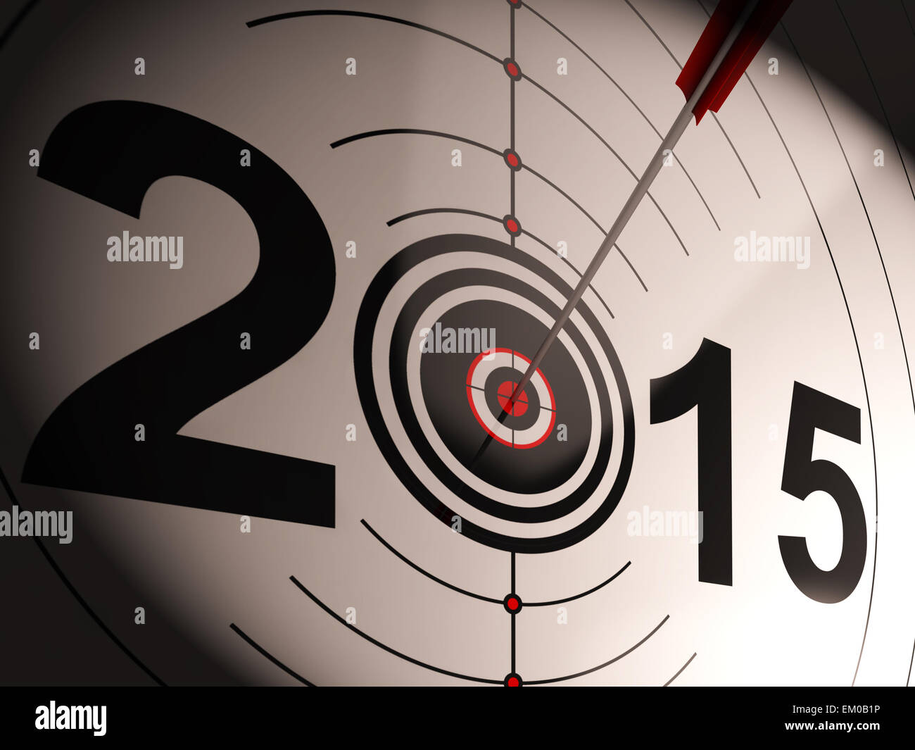 2015 Projection Target Shows Successful Future Stock Photo Alamy