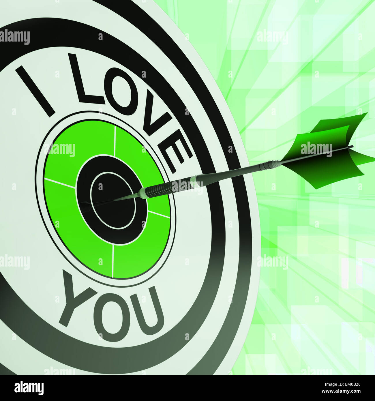 I Love You Me Target Shows Romance Stock Photo