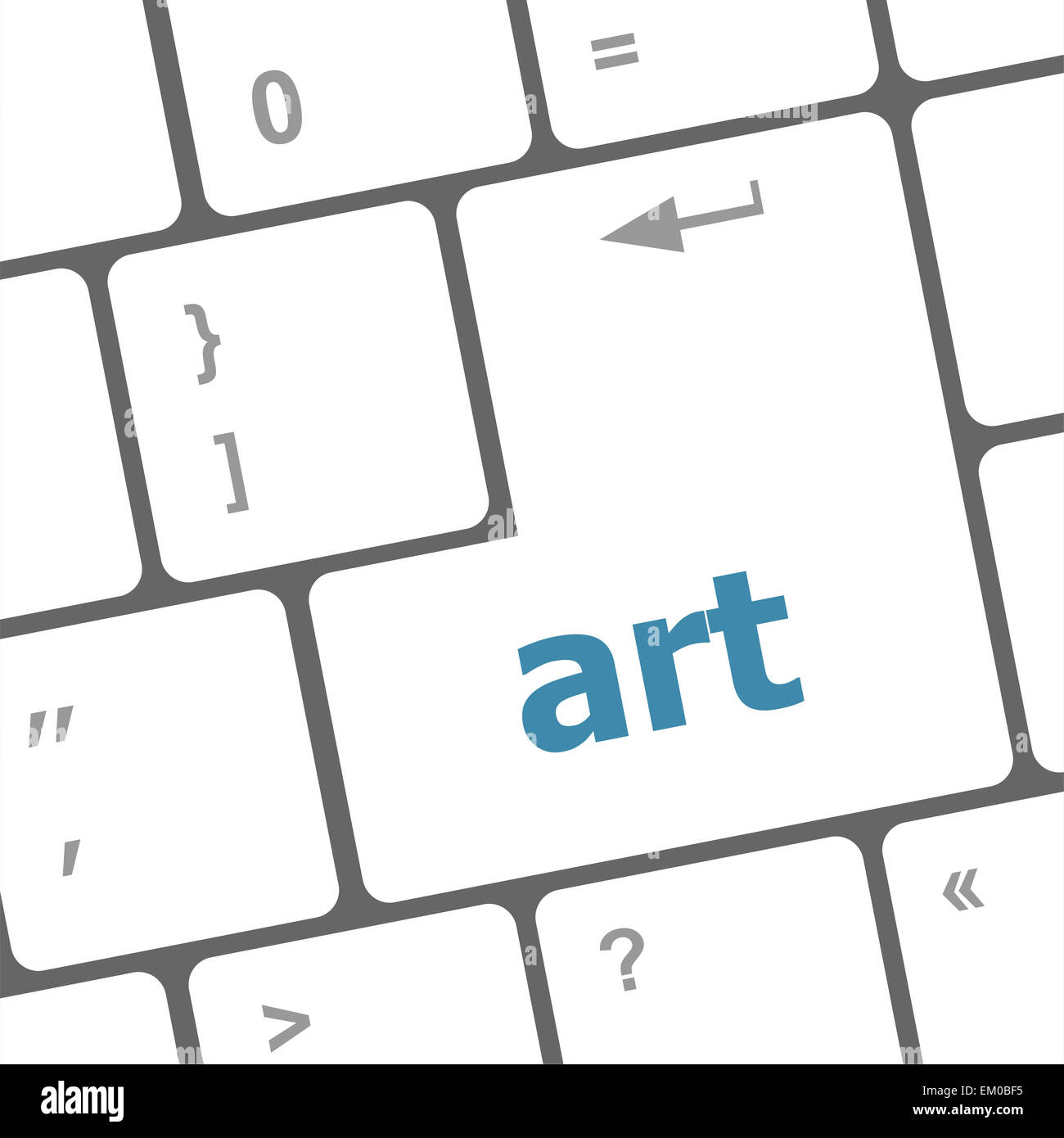 art button on computer keyboard key Stock Photo