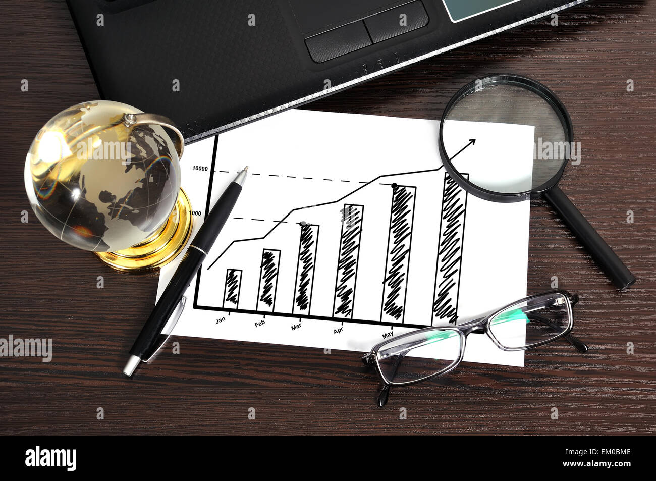 chart on paper Stock Photo Alamy