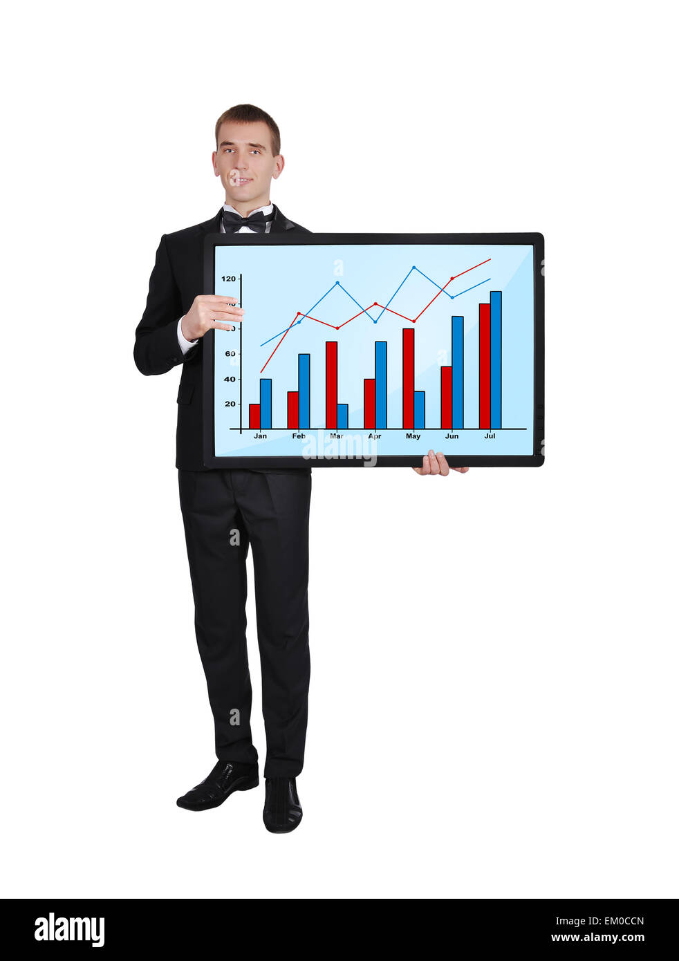 businessman with chart Stock Photo - Alamy