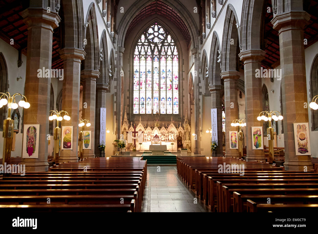 interior of st eugene's roman catholic cathedral derry londonderry northern ireland Stock Photo