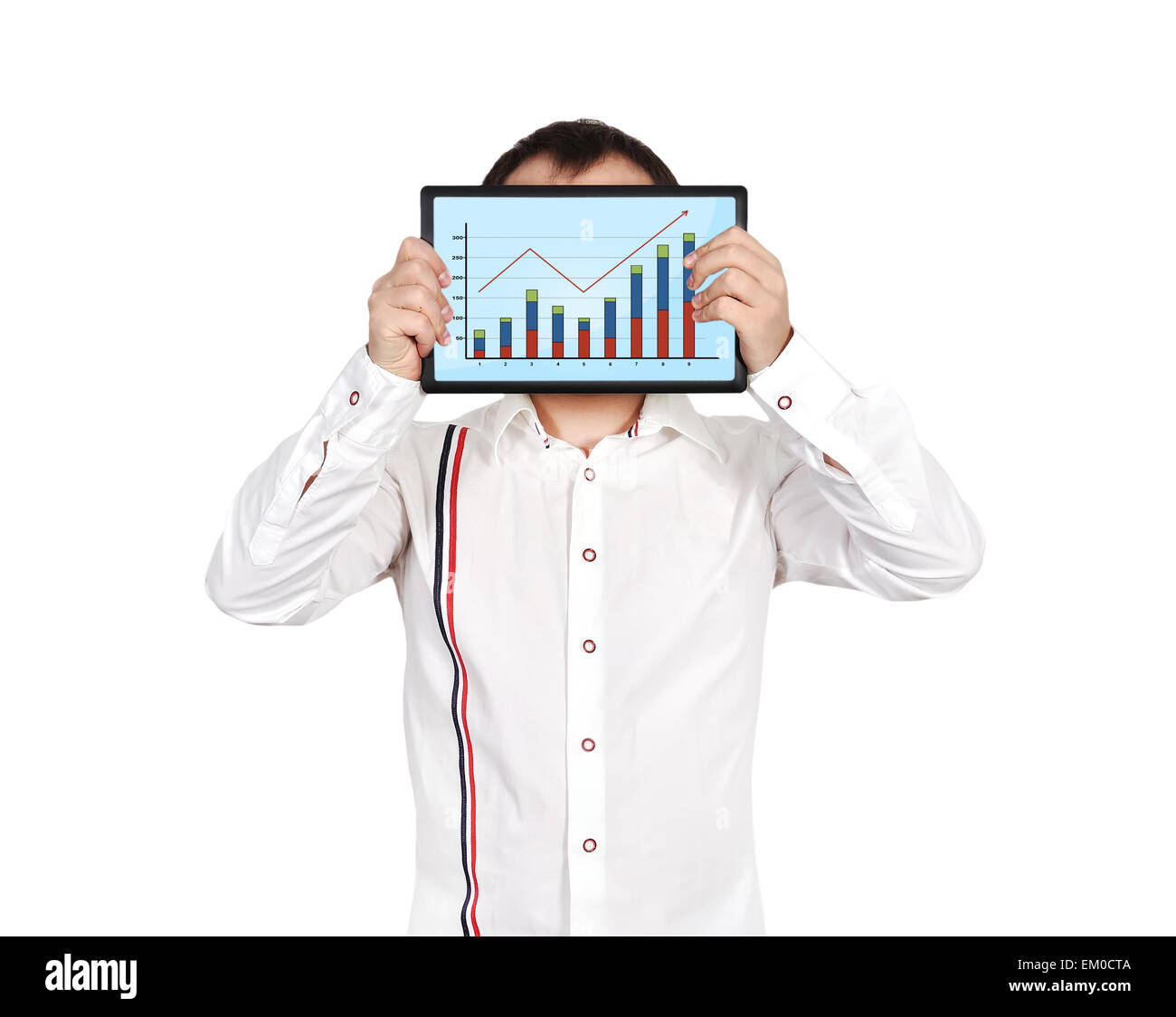 tablet with chart Stock Photo - Alamy