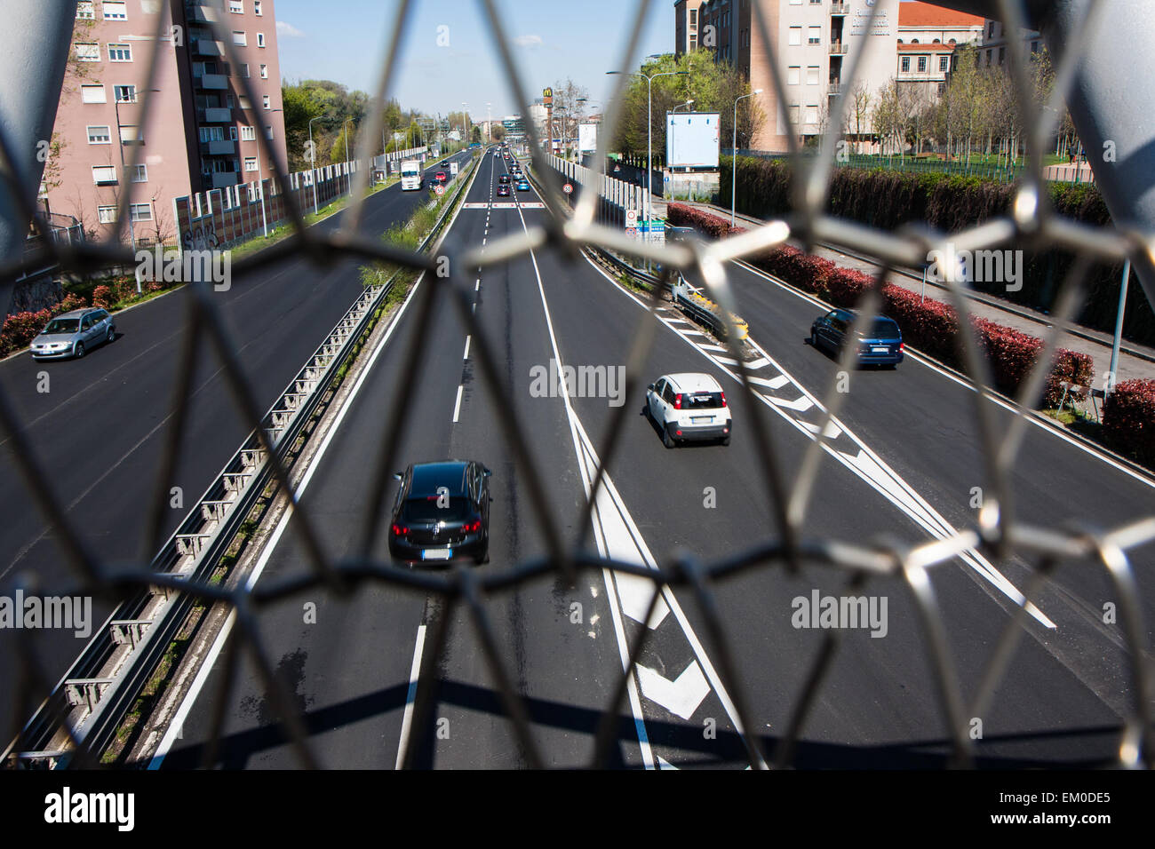 road car in Milan Italy, the city of Expo 2015 Stock Photo Alamy