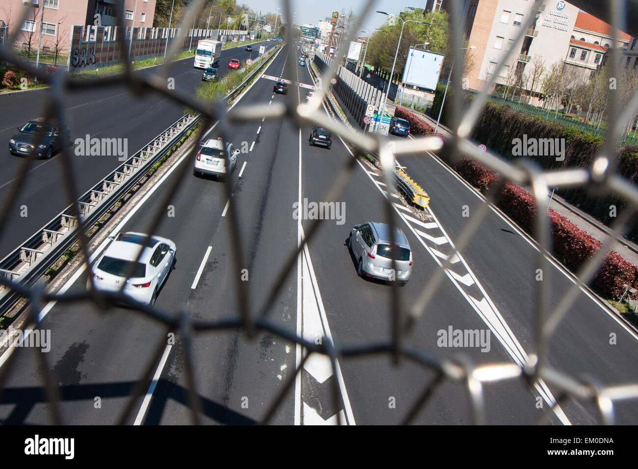 road car in Milan Italy, the city of Expo 2015 Stock Photo Alamy