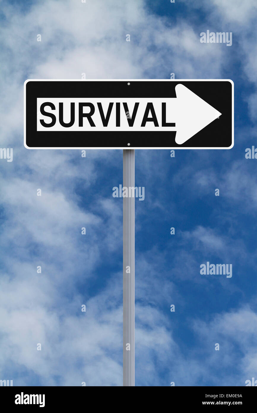 Survive Signage Arrow Survival Sign Stock Photos & Arrow Survival Sign Stock Images - Alamy