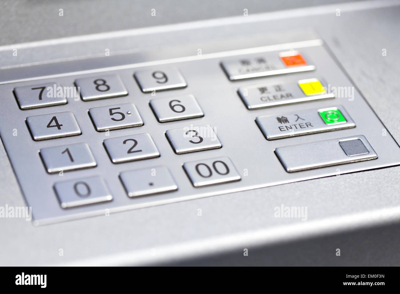 Pin code of ATM machine Stock Photo