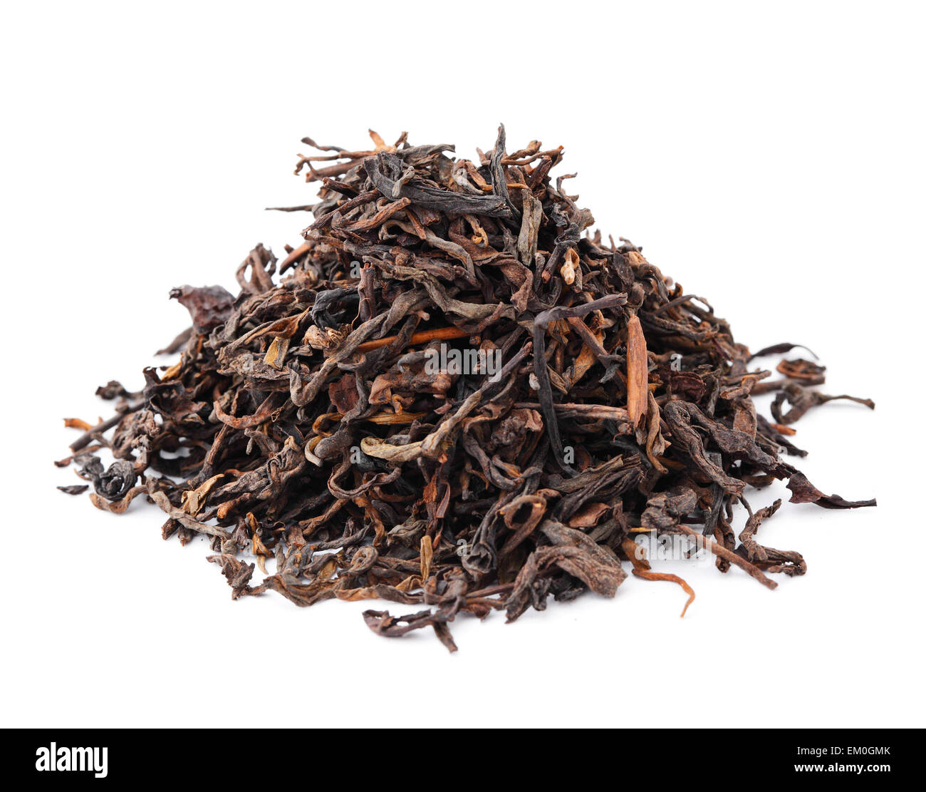Chinese black tea isolated on white background Stock Photo Alamy