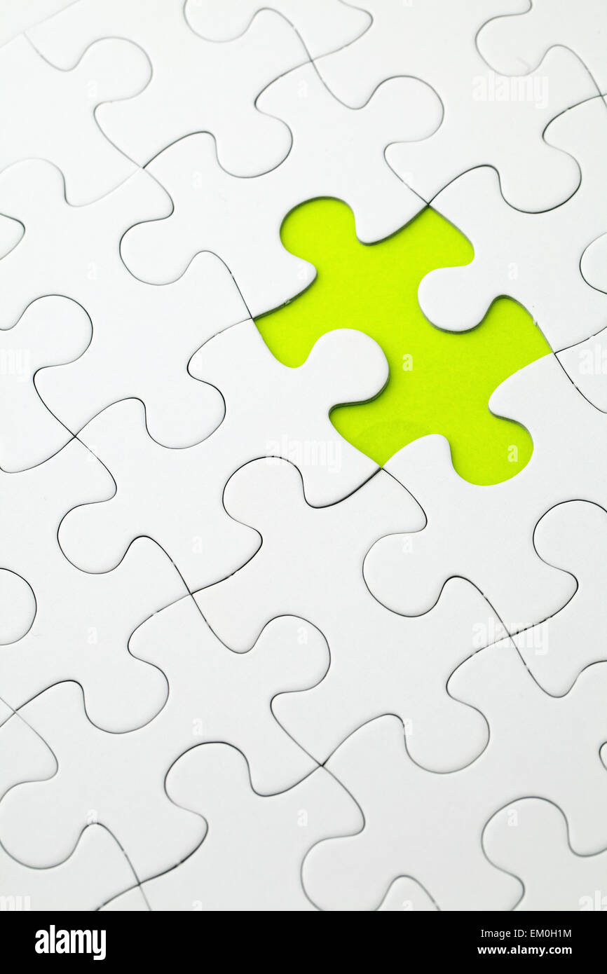 Missing puzzle piece Stock Photo
