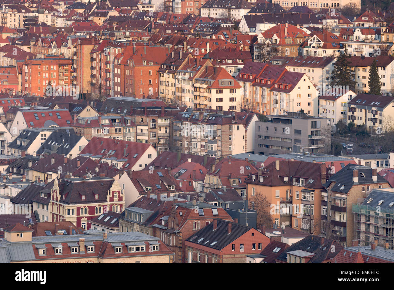 sea of houses Heusteigviertel Stuttgart Stock Photo Alamy