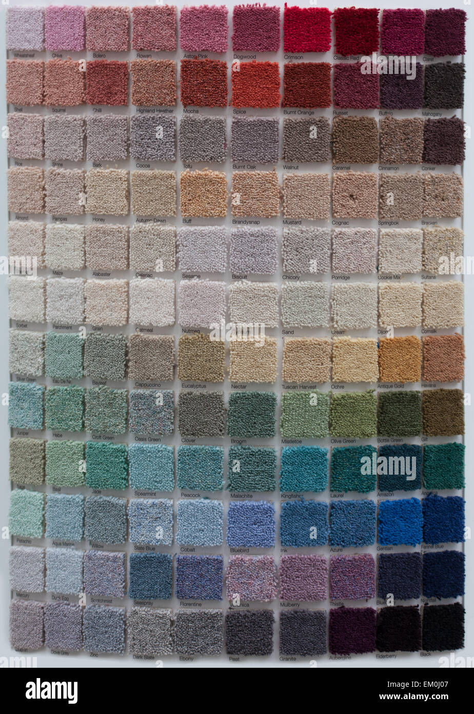 Carpet samples in an interior decor store Stock Photo Alamy