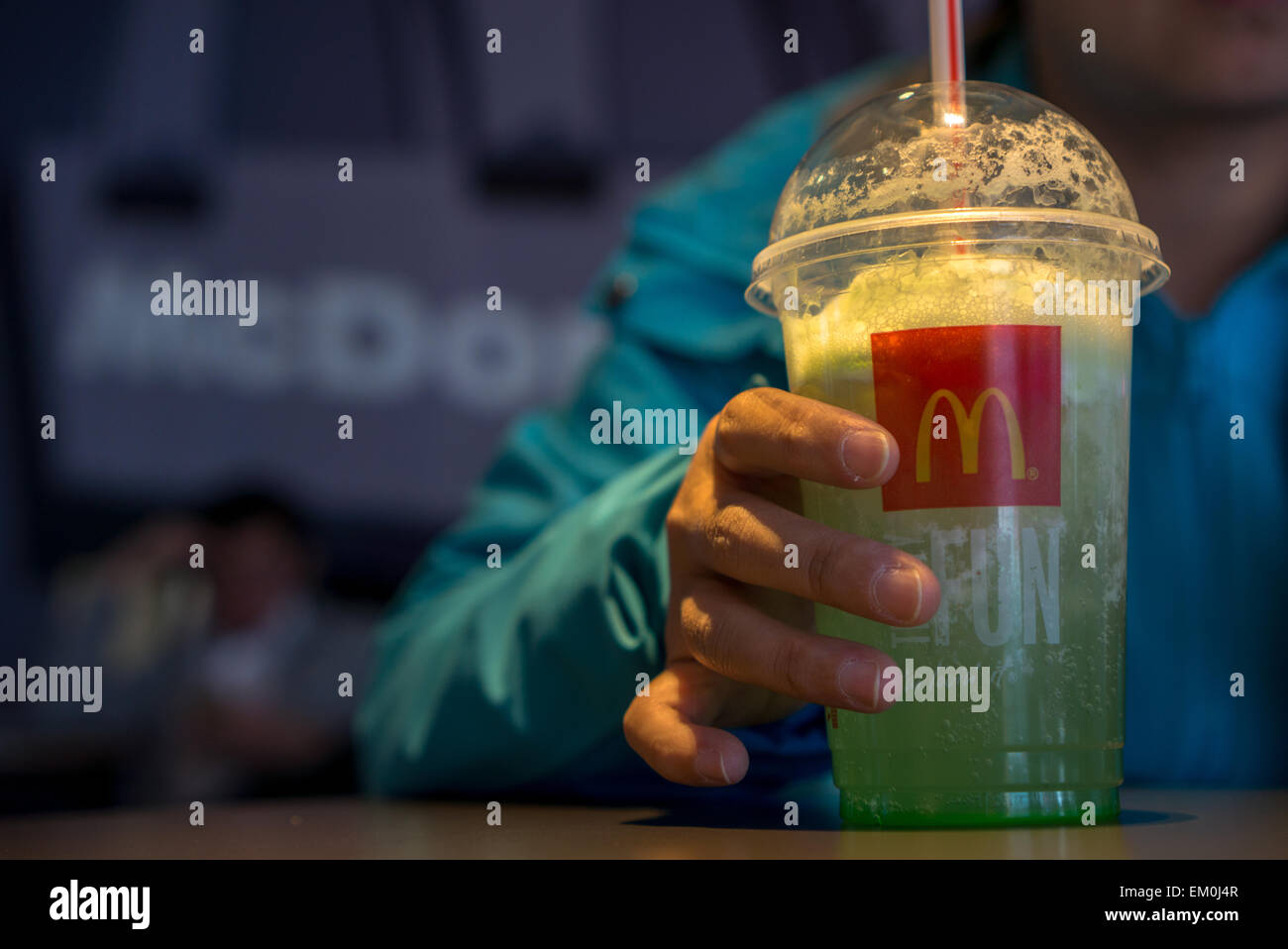 cold drink of McDonald's Stock Photo Alamy