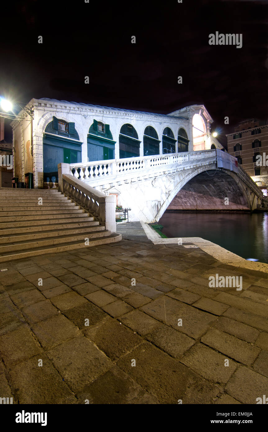 Venice Italy Rialto bridge view Stock Photo - Alamy