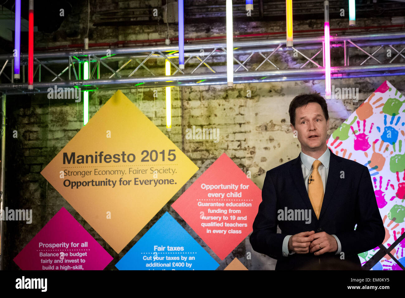 London, UK. 15th April, 2015. Liberal Democrats General Election ...