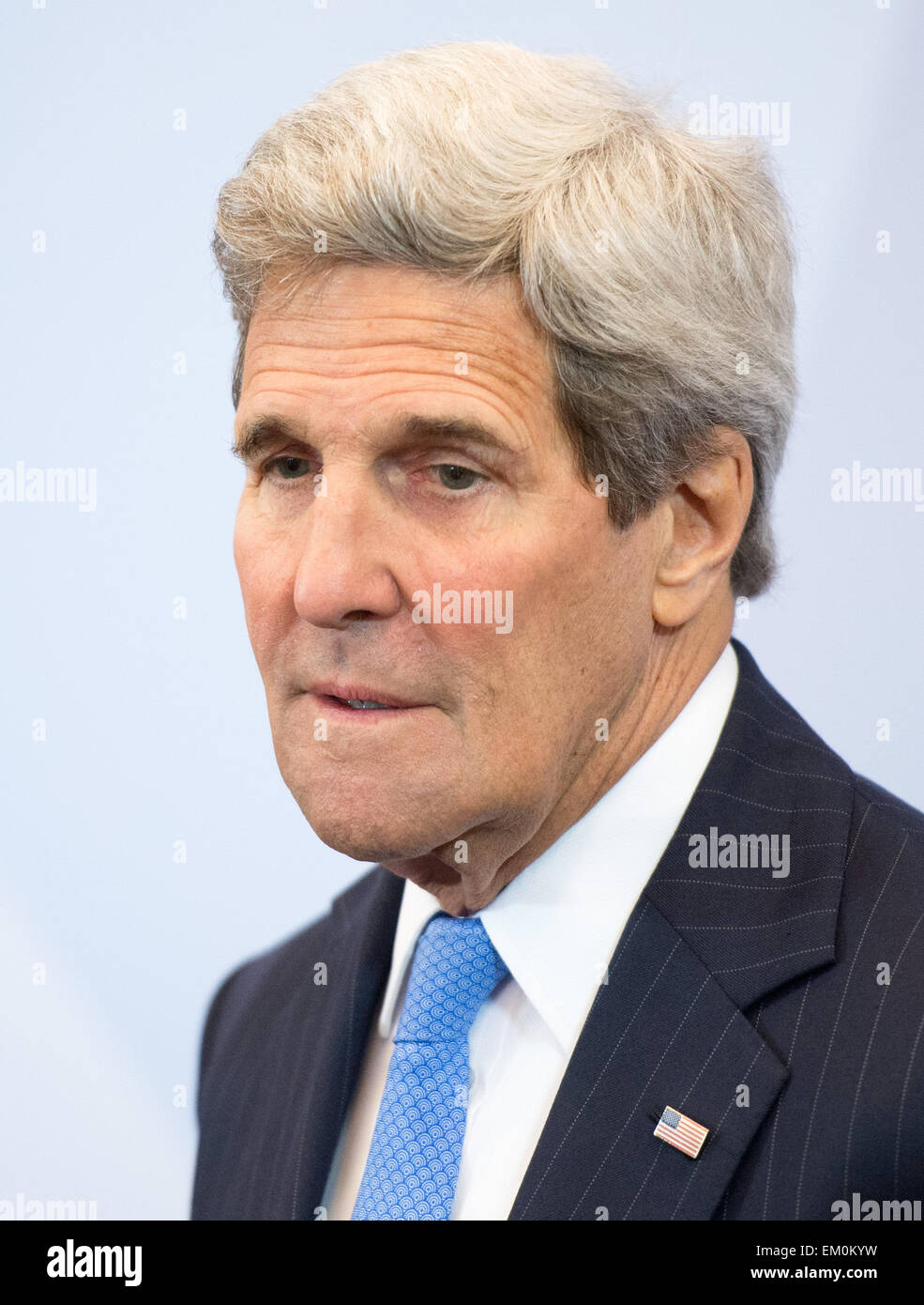 Luebeck, Germany. 15th Apr, 2015. US Secretary of State John Kerry attends a meeting of G7 Foreign Ministers in Luebeck, Germany, 15 April 2015. The meeting takes place from 14 April to 15 April 2015. Credit:  dpa picture alliance/Alamy Live News Stock Photo